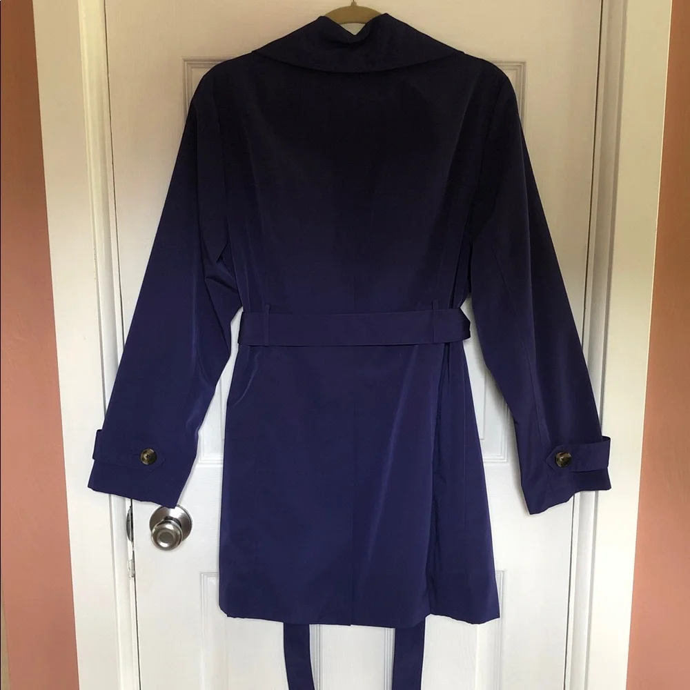 London Fog Navy Blue Trench Coat Size M, excellent - Picture 5 of 9